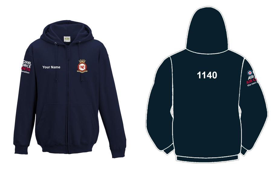 1140 Steyning Air Cadets - Zipped Hoodie
