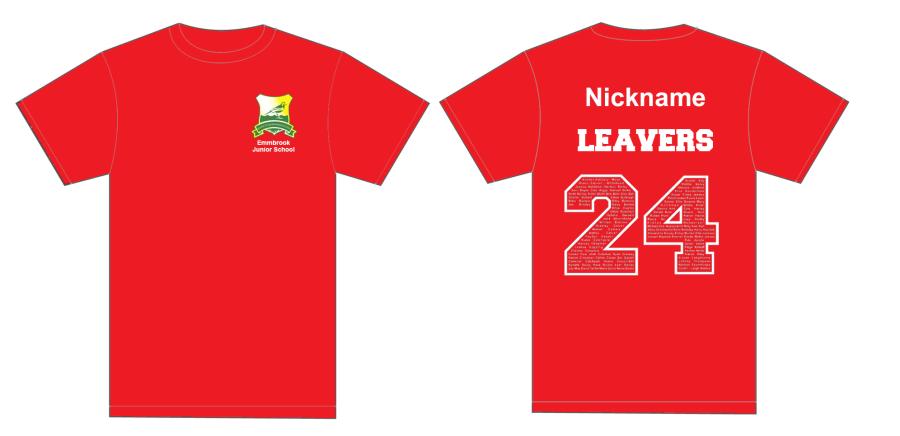 Emmbrook Junior School Leavers T-Shirt 2024 - Adult Sizing
