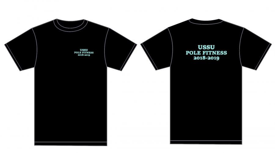 USSU Pole Fitness Training T-Shirt Text Only - Unisex